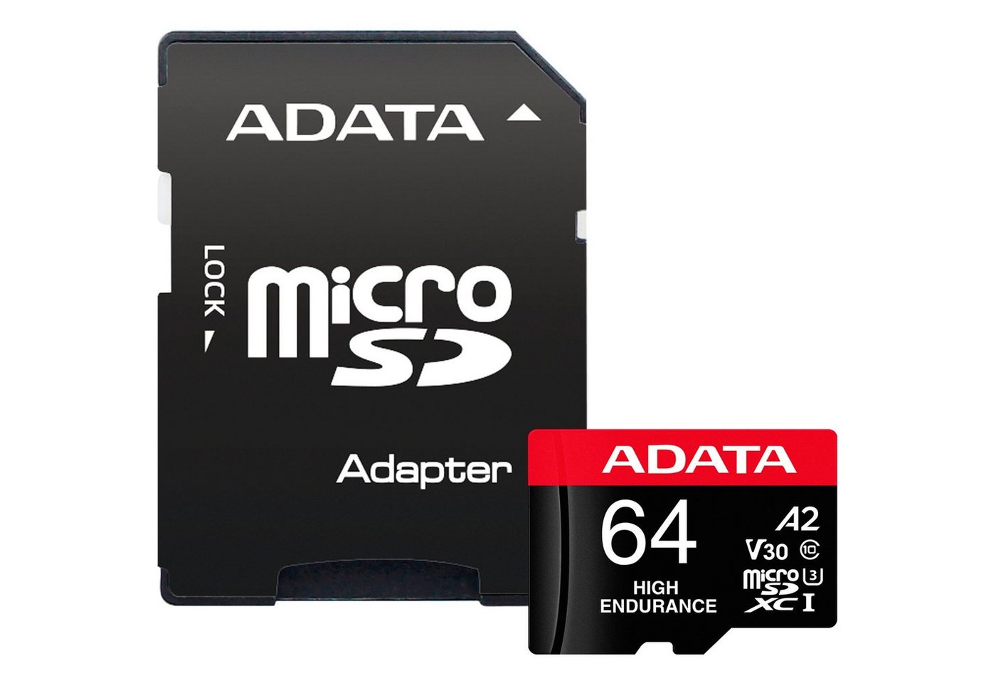 ADATA ADATA High Endurance 64 GB, Speicherkarte, (UHS-I Speicherkarte (64 GB, 100 MB/s Lesegeschwindigkeit) von ADATA