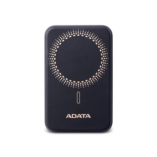 ADATA R050 Magnetische Tragbare Powerbank, 5000mAh Wireless QC/PD 20W USB-C Schnellladeakku Pack für iPhone 15/15 Pro/ProMax von ADATA