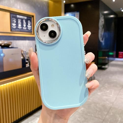 ADKOT Weiche Silikon-Handyhülle für iPhone 15 14 13 12 11 Pro Max X XR Xs Max 7 8 Plus Candy Color Plain Bumper Back Cases, Blau, Für iPhone 12Pro Max von ADKOT