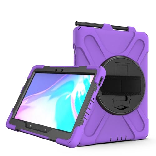 Tablet-Hülle Kompatibel mit Samsung Galaxy Tab Active4 Pro 2022 T630/T636 Hülle, robuste, robuste, stoßfeste Fallschutzhülle mit Stifthalter, Schultergurt-Schutzhülle Compatible with Kinder, Silikonhü von ADVDJBV