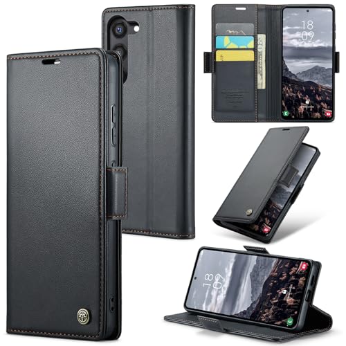 Telefonzubehör Magnetische Slim-Fit-Hülle for Samsung Galaxy S24 Plus mit Kartenhalter, RFID-blockierende Lederbrieftasche mit Magnetverschluss, langlebige, stoßfeste, kratzfeste Handyhülle for Samsun von ADVDJBV