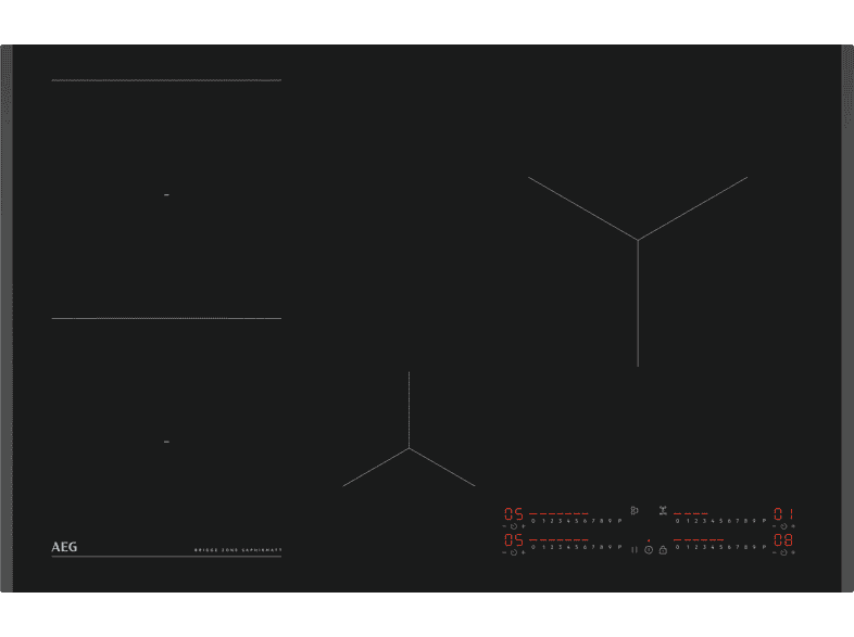 AEG TII84B0FFZ SaphirMatt Induktionskochfeld (810 mm breit, 4 Kochzonen) von AEG