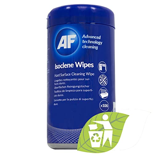 AF Isoclene Wipes; wiederverschließbare Dose mit 100 mit Isopropanol getränkten Reinigungstüchern von AF