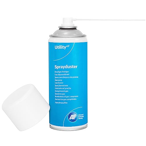 AF Utility Druckluftspray/Druckluftreiniger - Reinigungssprühdose - druckluftspray dose / Druckluft aus der Dose (Air Duster) – PC und Tastatur Reiniger – 1 x 400 ml Packung ADU400UT von AF