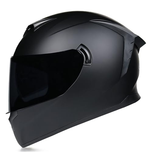 Motorradhelm Integralhelme，Für Erwachsene,ECE/DOT-zugelassen Motorradhelm Für Motorradfahrer Mit Getöntem Visier D,S=55-56CM von AFAGUEEUPD