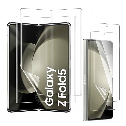 AFENGBOX 2 Stück Schutzfolie für Samsung Galaxy Z Fold 5 5G,Weich HD Clear TPU Hydrogel Displayschutz+Rückenschutzfolie [Full Coverage] [Anti-Scratch] [Self-Healing] Screen Film for Samsung Z Fold 5 von AFENGBOX