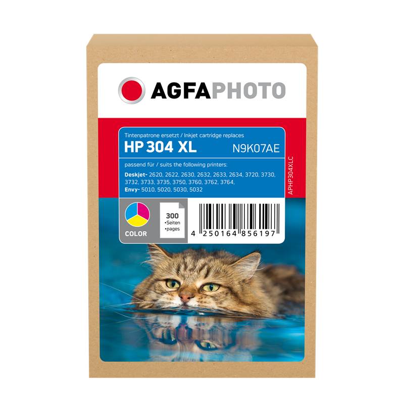 AgfaPhoto Patrone HP APHP304XLC No.304XL N9K07AE color remanufactured von AGFA Photo