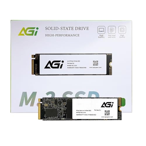 AGI AI818 1TB M.2 PCIe Gen4x4 NVMe 2280 SSD, 3D NAND, HMB, Lesegeschwindigkeit von bis zu 4700MB/s, kompatibel mit Laptop und Desktop-Computer (PC) von AGI