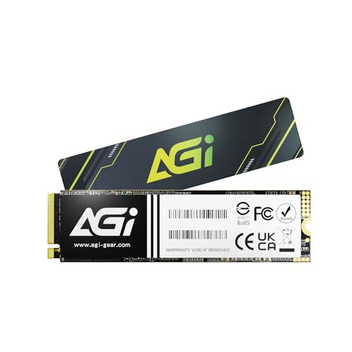 AGI AI818 2TB M.2 PCIe Gen4x4 NVMe 2280 SSD, 3D NAND, HMB, Lesegeschwindigkeit von bis zu 5200MB/s, kompatibel mit Laptop und Desktop-Computer (PC) von AGI