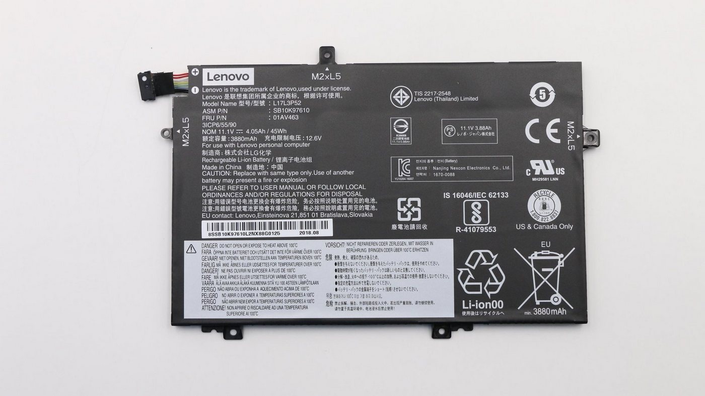 AGI Original Akku für Lenovo 01AV465 Akku Akku von AGI