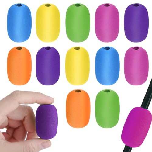 AHQiZFX 12Stk Schreibhilfe für Stift Kinder,Grip Schreiblernstift,Stifthalter Kinder Hilfe,Bleistiftgriffe,Grip Stiftehalter,Griffhalter Bleistift für Kinder Kindergarten Erwachsene Linkshänder-Rechts von AHQiZFX