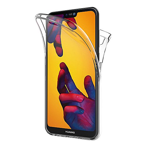 AICEK Huawei P20 Lite Hülle, Schwarz Silikon Handyhülle für Huawei P20 Lite Schutzhülle Karbon Optik Soft Case (5,84 Zoll) von AICEK