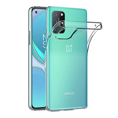 AICEK Hülle Compatible für OnePlus 8T Transparent Silikon Schutzhülle für OnePlus 8T Case Clear Durchsichtige TPU Bumper OnePlus 8T Handyhülle (6,55 Zoll) von AICEK