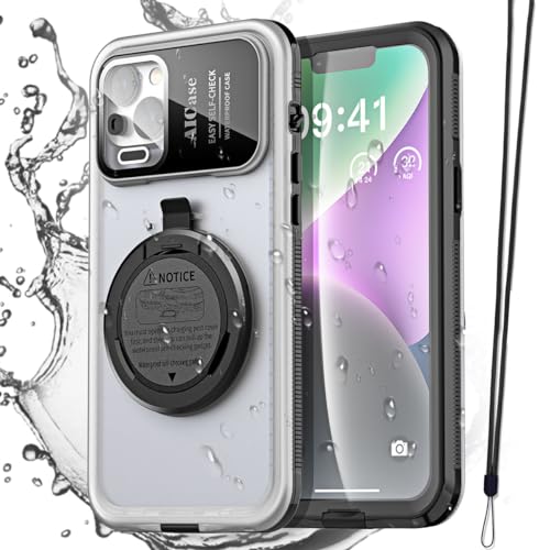 AICase Self-Check wasserdichte Handyhülle für iPhone 14 Plus,Unterwasser-Touchscreen,Wasserfest,Staubdicht,schneefest,Tauch-Handyhülle,Integrierter Displayschutz für Dusche,Strand,Schnorcheln von AICase