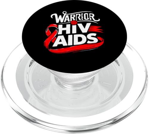 HIV-AIDS-Aufklärungshemd - HIV-Kriegerhemd Aids PopSockets PopGrip für MagSafe von AIDS Awareness Red Ribbon Apparel!