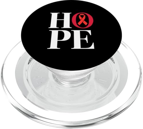 HIV-AIDS-Aufklärungshemd - Red Ribbon Hope AIDS-Aufklärung PopSockets PopGrip für MagSafe von AIDS Awareness Red Ribbon Apparel!