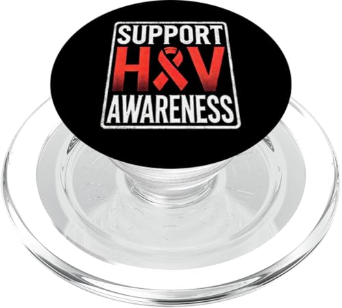 HIV AIDS Awareness Shirt – rotes Band hilft Bewusstsein PopSockets PopGrip für MagSafe von AIDS Awareness Red Ribbon Apparel!