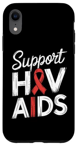 Hülle für iPhone XR HIV AIDS Awareness Shirt – rotes Band hilft Bewusstsein von AIDS Awareness Red Ribbon Apparel!