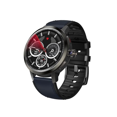 AIEK 4G LET Smartwatch, Telefon-Uhren mit ausziehbarer drehbarer Kamera, 2G RAM, 16 GB ROM, 4,4 cm AMOLED-Touchscreen, GPS-Smartwatch für Männer und Frauen, 1520 mAh, SIM-Slot, von AIEK