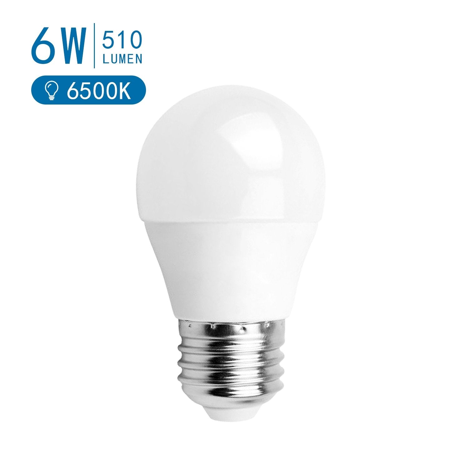 LED Leuchtmittel, E27, 6 W, 510 lm, 6500 K (kaltweiß) von AIGOSTAR