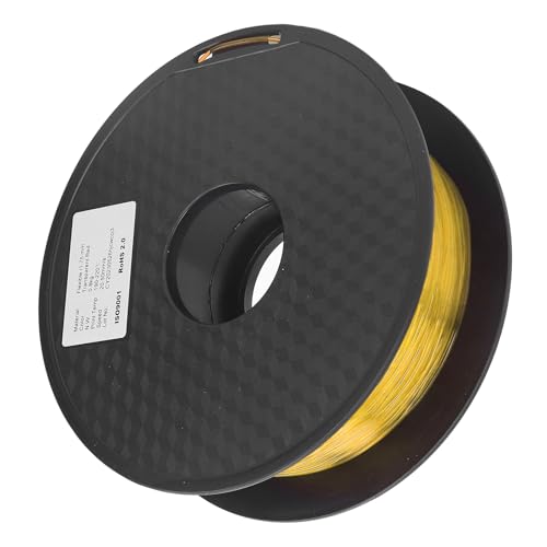 AILOOCEDI 1 Rolle TPU-Filament, 1,75 Mm Flexible TPU-Rolle, 1 Kg Spule, Transparentes Flexibles Druckmaterial für 3D-Drucker (Klares Gelb) von AILOOCEDI