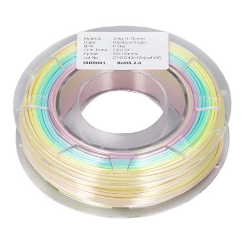 AILOOCEDI 1 Stück 1,75 Mm PLA-Filament, Mehrfarbiges Helles Seiden-Gradienten-Filament für 3D-Druck-Modellierungs-Verbrauchsmaterial, Geeignet für FDM-Drucker von AILOOCEDI