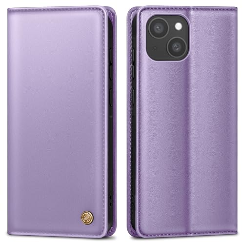 AIMOYU Handyhülle für iPhone 14 Hülle,Premium Lederhülle Schutzhülle Tasche für iPhone 14 Hülle Wallet Kartenfach Standfunktion Klappbar Flip Case für iPhone 14 Hülle,Lila von AIMOYU