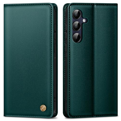 AIMOYU Handyhülle für Samsung Galaxy A15 4G/5G Hülle, Premium Lederhülle Schutzhülle Tasche für Samsung A15 Hülle Wallet Kartenfach Standfunktion Klappbar Flip Case für Galaxy A15 Hülle,BlauGrün von AIMOYU