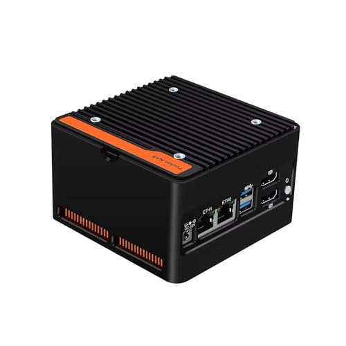 AIOPCWA N100 Mini PC NAS, 4X M.2 NVMe Mini Desktop Computer with 2X i226-V 2.5GbE LAN, DDR5 Micro PC Barebone NO RAM NO SSD, USB3.2, Support Dual 4K Display, WiFi7/BT5.4 Expandable von AIOPCWA