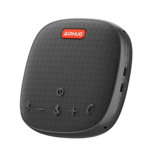 AIRHUG Bluetooth Lautsprecher Mikrofon - USB Konferenzlautsprecher - Tragbar für Home Office von AIRHUG