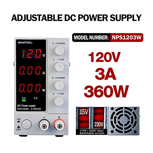 Variables Netzteil, Einstellbare DC-Stromversorgung LED Digitalanzeige Spannungsregler Schalter 6 0V 5A. Labortisch Quelle 30v 10a NPS306W 3010W,Spannungswandler(NPS1203W00.1A0.01A) von AIRYSSFU