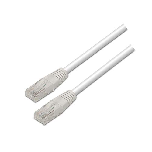 AISENS A135-0249 Netzwerkkabel RJ45 (0,5 m, 10/100/1000 Mbit/s, Switch/Router/Modem/Patchpanel/Zugangspunkt/Anschlussfelder) Weiß von AISENS