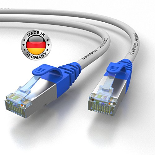 AIXONTEC 15m CAT 7 Profi-Netzwerk-LAN-kabel-Grau Cat6a Profi-Patchkabel SFTP (Pimf) 10 Gigabit Kat7-LANKabel HIGHEND Cat7 S/FTP flex Powerlan-kabel von AIXONTEC