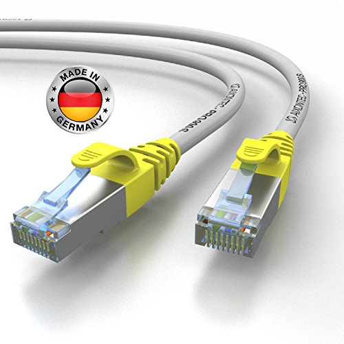 AIXONTEC 8m CAT 7 Profi-Netzwerk-LAN-kabel-Grau Cat6a Profi-Patchkabel SFTP (Pimf) 10 Gigabit Kat7-LANKabel HIGHEND Cat7 S/FTP flex Powerlan-kabel von AIXONTEC