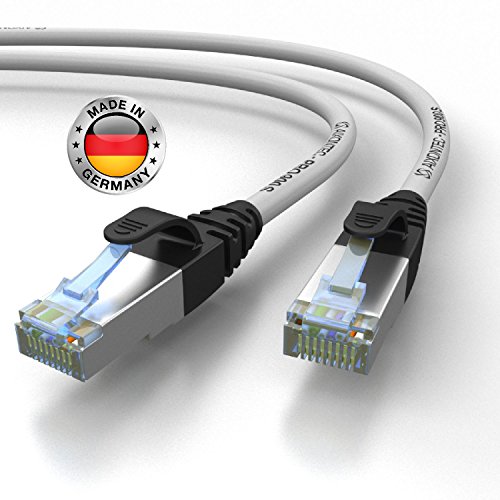 AIXONTEC 8m CAT 7 Profi-Netzwerk-LAN-kabel-Grau Cat6a Profi-Patchkabel SFTP (Pimf) 10 Gigabit Kat7-LANKabel HIGHEND Cat7 S/FTP flex Powerlan-kabel von AIXONTEC