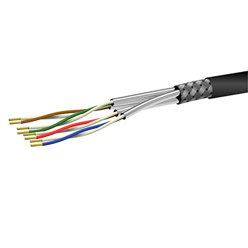 AIXONTEC CAT 7 100m Erdkabel schwarz S FTP PiMF Gigabit geschirmtes Kat 7 LAN Ethernet Installation Netzwerk kabel AWG23/1 mit PE Außenmantel UV-Beständig Verlegung Außenbereich + in der Erde von AIXONTEC