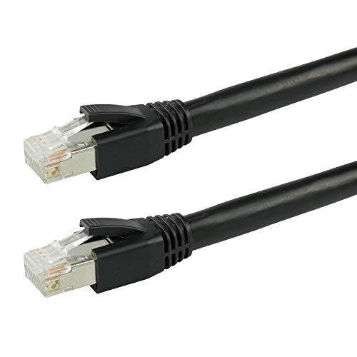 AIXONTEC Cat.7 Erdkabel Netzwerkkabel RJ45 Patchkabel Cat7 UV Beständig und Wassergeschützt 10 Gigabit Klasse EA Outdoor Lankabel zur Verlegung im Außenbereich und in der Erde Schwarz (1,5m) von AIXONTEC