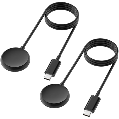 AK 2 Stück Ladegerät für Google Pixel Watch Ladegerät mit 100cm/3.3ft USB-C Ladekabel, Magnetisches Ladestation mit USB Typ C Kabel Smartwatch Zubehör für Google Pixel Watch 1 2022 von AK