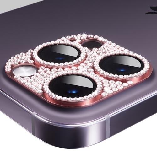 AKABEILA Kameraschutz für iPhone 12 Mini/11 Glitter Diamond Bling Einteiliges Kamera Linse Schutzfolie Aluminiumlegierung Kameraobjektiv von AKABEILA