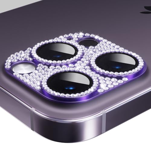 AKABEILA Kameraschutz für iPhone 16 Plus/16 Glitter Diamond Bling Einteiliges Kamera Linse Schutzfolie Aluminiumlegierung Kameraobjektiv von AKABEILA