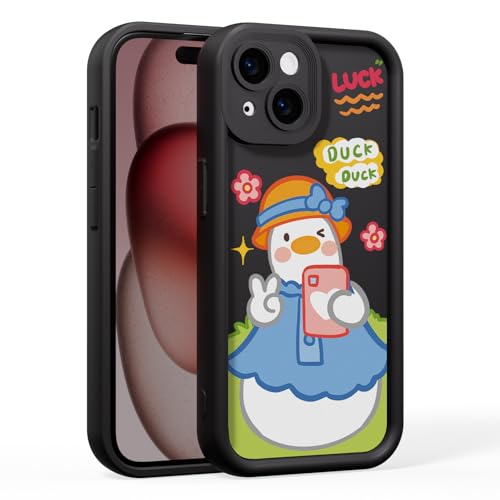 AKABEILA TPU Handyhülle Kompatibel mit Samsung Galaxy A16 5G 6.7 Zoll Weiche Liqiud Silikonhülle mit Niedliche Cartoon-Ente Muster Schutzhülle Bumper Hülle Stoßfest von AKABEILA