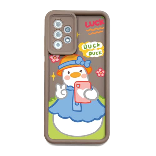 AKABEILA TPU Handyhülle Kompatibel mit Samsung Galaxy S22+/S22 Plus/S22 Pro 6.1 Zoll Weiche Liqiud Silikonhülle mit Niedliche Cartoon-Ente Muster Schutzhülle Bumper Hülle Stoßfest von AKABEILA