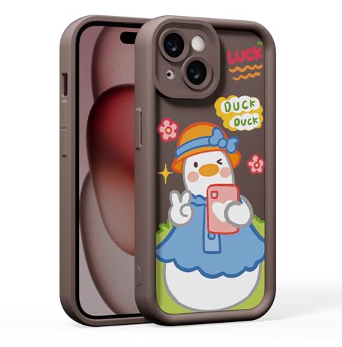 AKABEILA TPU Handyhülle Kompatibel mit Xiaomi 15 Weiche Liqiud Silikonhülle mit Niedliche Cartoon-Ente Muster Schutzhülle Bumper Hülle Stoßfest 6.73 Zoll von AKABEILA