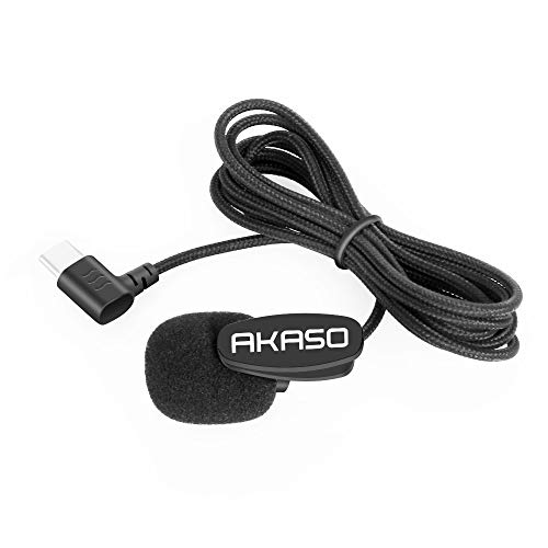 AKASO Externes Mikrofon Brave 7/Brave 8/Brave 6 Plus Nur Action Cam (Typ-C) von AKASO