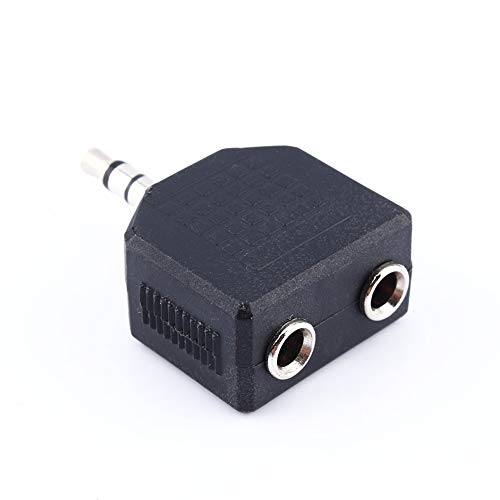 AKLOSIPY 1 X 3,5 Mm Stecker-Kopfhörer-Splitter-Adapter, auf 2 Ohrhörer Double A für Stereo-Sound, 3,5 Mm für Kopfhörer, Kompatibel mit Telefonen, Tablets und Laptops von AKLOSIPY