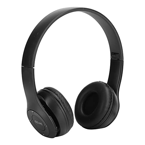 AKLOSIPY Headset über Dem Ohr, kein Stornierungsstereo -Sound, Faltbares Design mit Speicherkartensteckplatz (Black) von AKLOSIPY