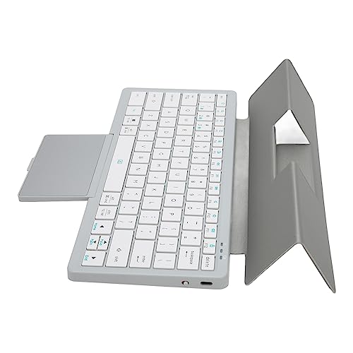 AKLOSIPY Multifunktionales Tablet -Tastaturgehäuse mit Verdeckbarem Touchpad für Effiziente Kompatibel mit und Geräten (Silver) von AKLOSIPY