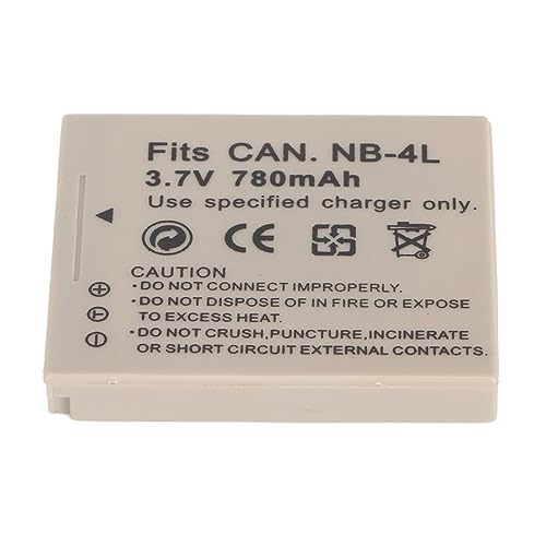 NB 4L Kamera-Lithium-Ionen-Akku, 780 MAh, 3,7 V – Ersatz für 15, 17, 20, 30, 220, 225, 230, 255 – Hochleistungs-Akku von AKLOSIPY