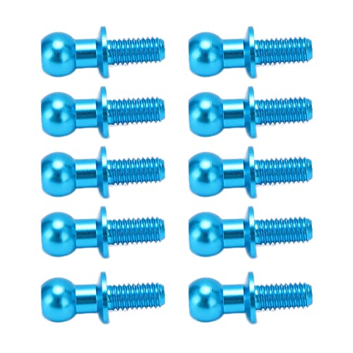 Passend für TT01/02 Ferngesteuertes Auto Spurstangenkopf Kopf 10er Pack 10 Stück Metallkopf S Link Rod End für TT01 TT02 RC CarBlue (BLUE) von AKLOSIPY