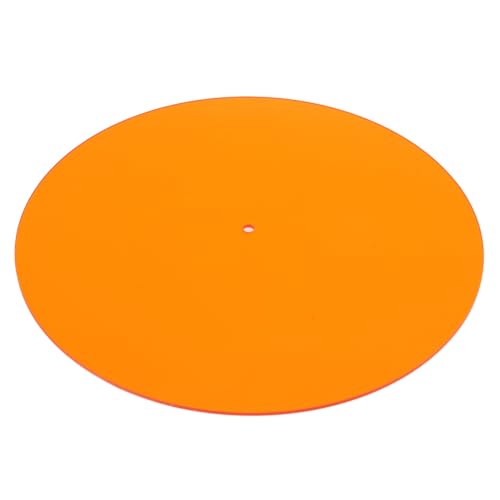 Transparente Ylic-Plattenspielermatte – O-Slipmat Zur Reduzierung Statischer Aufladung und Nein für 2 I Vintage-Plattenspieler – Ideales Zubehör für Plattenspieler (transparent von AKLOSIPY